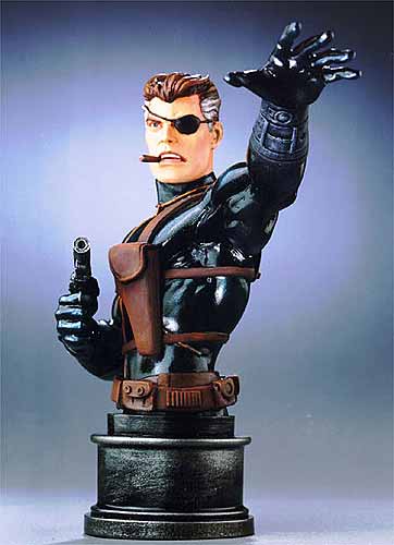 2002 Randy Bowen Mini Bust Statue Nick Fury Stealth Edition SHIELD 0834 4000 